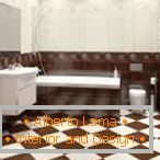 Šachová podlaha v kúpeľni