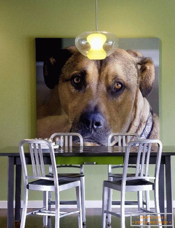 Foto psa ako dekorácie steny