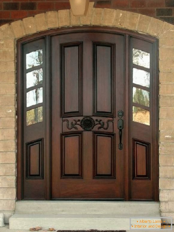 drevené vstupné dvere z masívneho dreva, foto 2