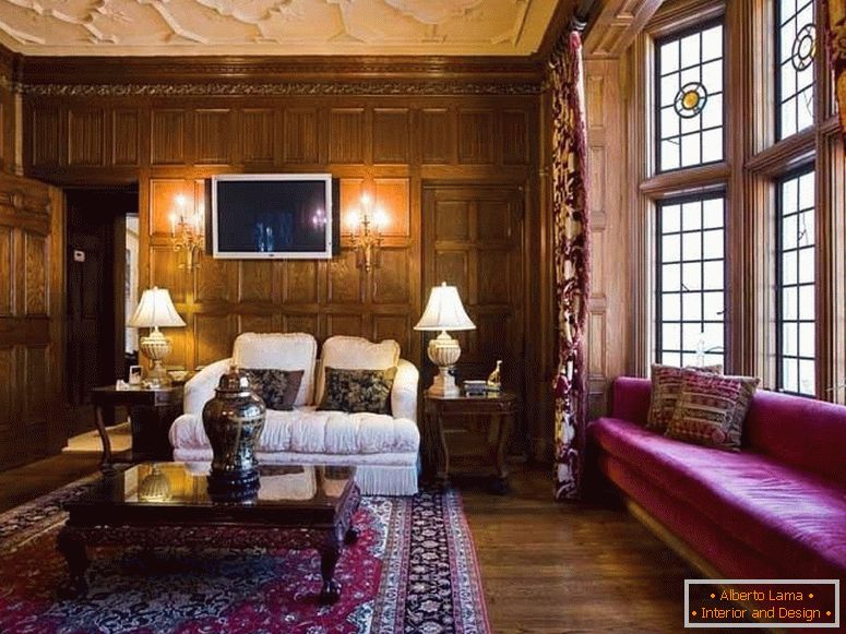 Obývacia izba vo viktoriánskom štýle