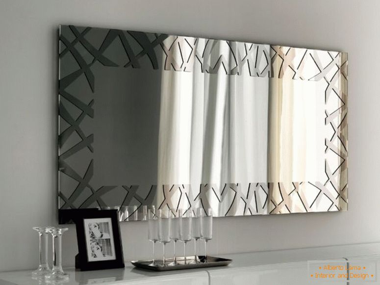 Zrkadlový panel na stene - 55 fotiek myšlienok v interiéri