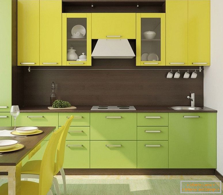 Žltozelená kuchyňa