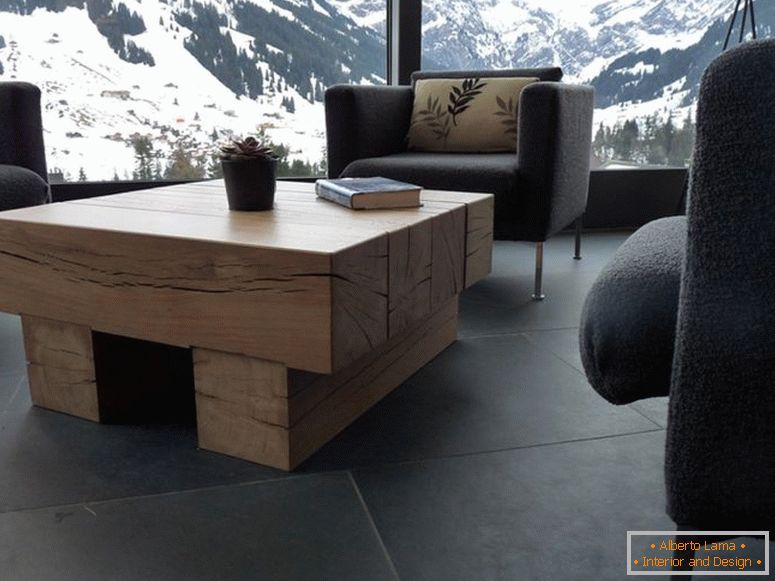 drevenú coffee-table-design-in-interiér-nápady Cambrian-hotel - by-Peter-Sillingy-pridružených