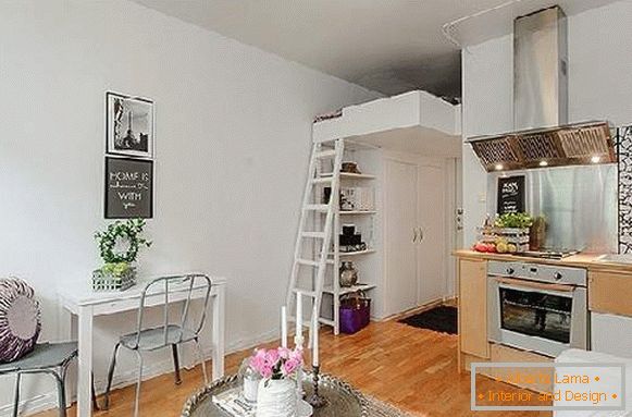 príklady zónovania jednoizbových apartmánov foto, foto 62